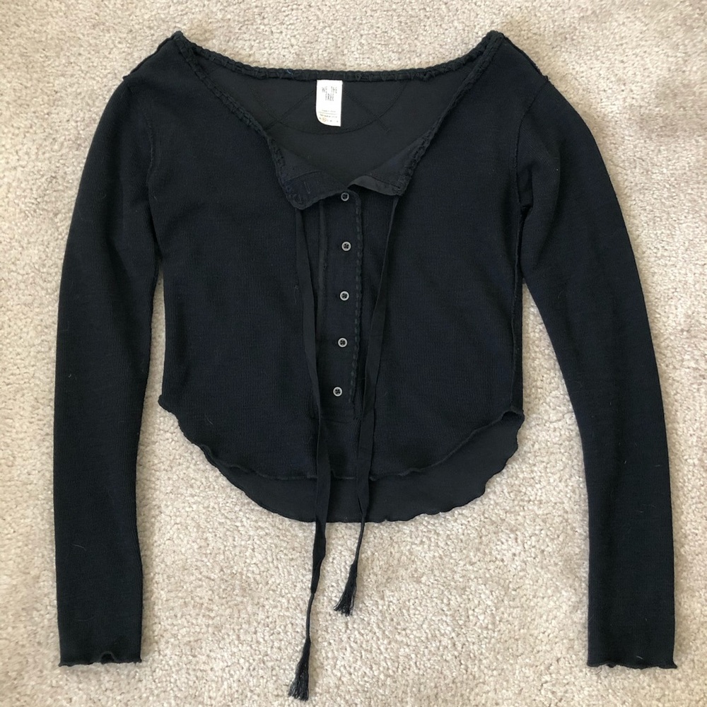 FREE PEOPLE Black Top XS